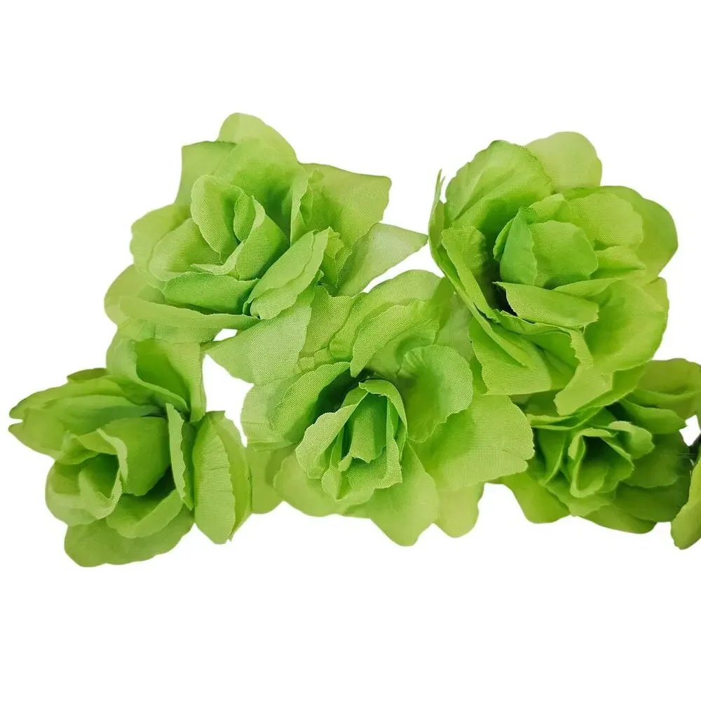 Lime Green Silk Roses 2.5